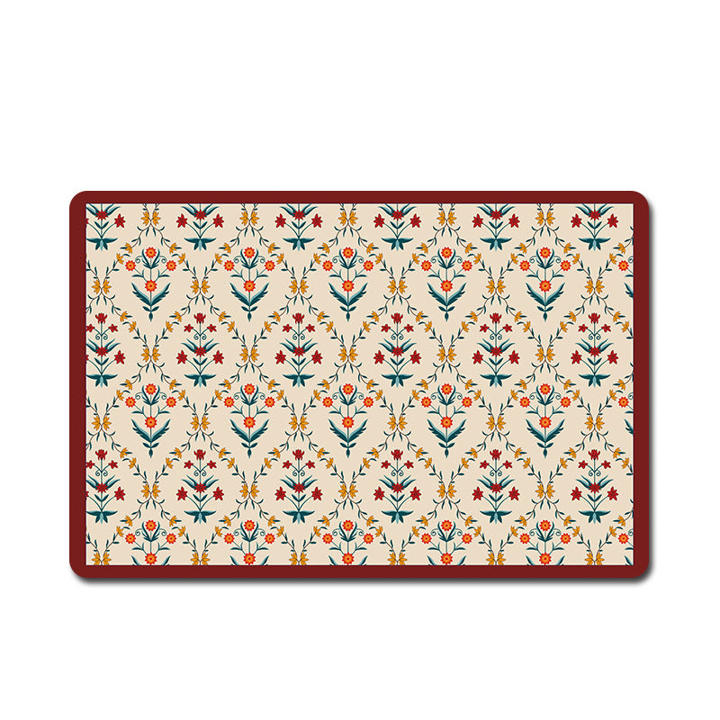 Vintage Floral Pattern Bath Mat Bowlift