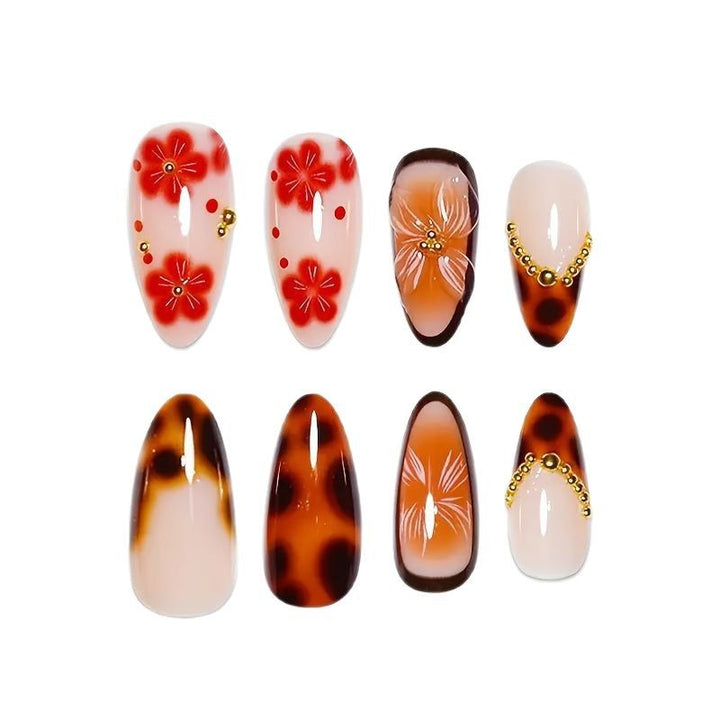 Artistic Gel Floral Nail Enhancements Bowlift