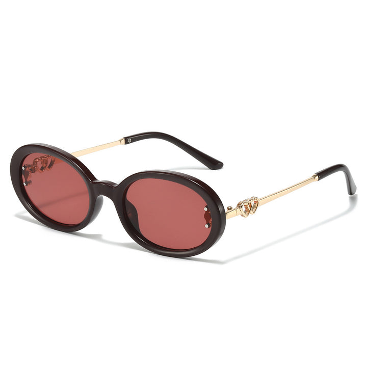Elegant Shield Sunglasses with Decorative Metal Accents Bowlift