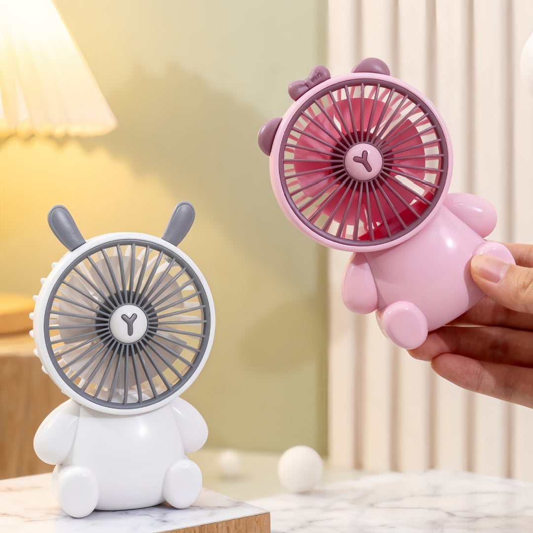 Women's portable USB mini handheld fan with animal design Bowlift