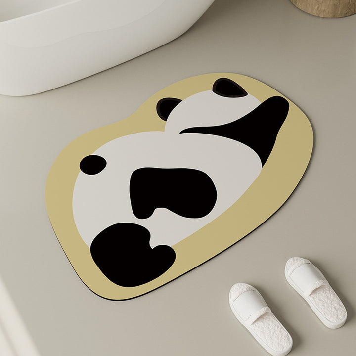 Cute Panda-Themed Bath Mat Bowlift