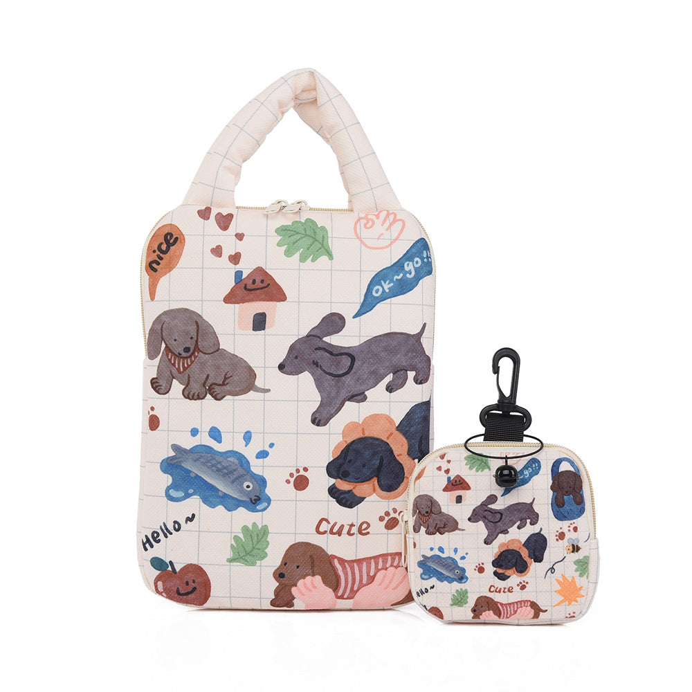 Stylish laptop cover with cute dog design Bowlift