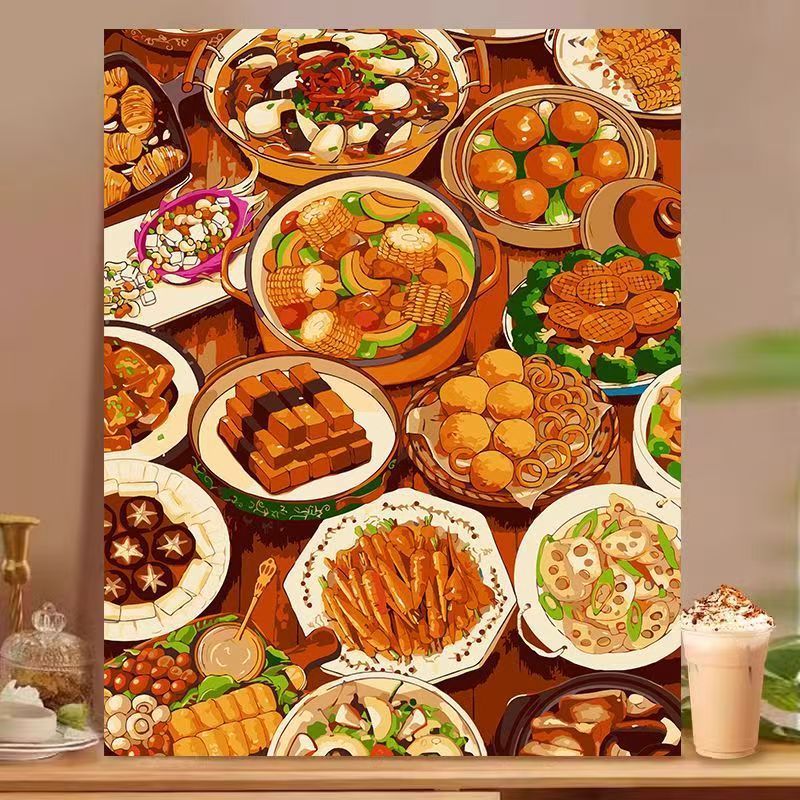 Dessert-Inspired Decorative Canvas Art Bowlift