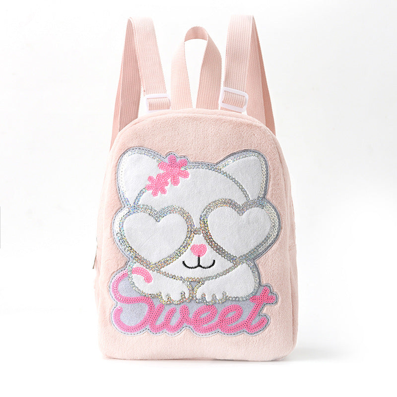 Plush backpack with animal design Bowlift