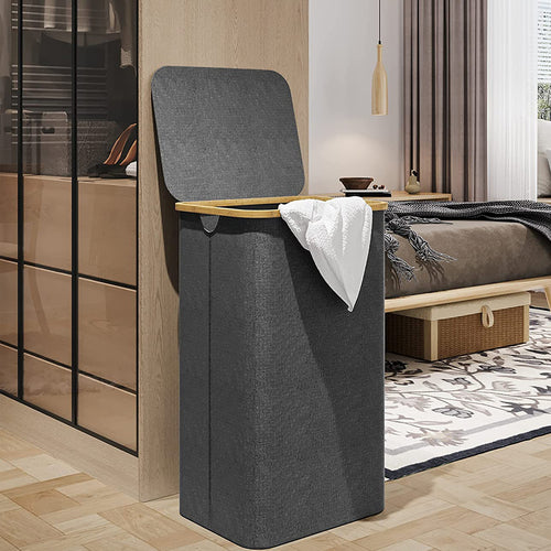 High-quality laundry basket with bamboo lid Bowlift