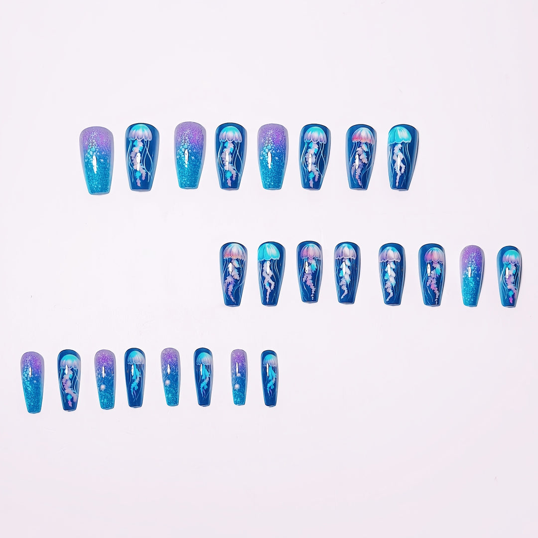 Jellyfish Themed Nail Art Bowlift