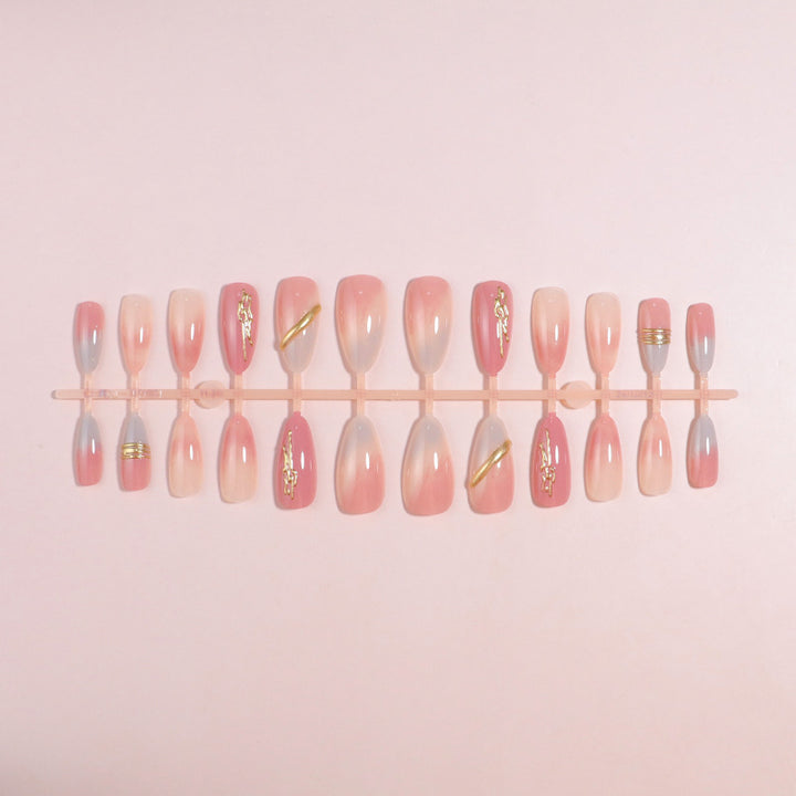 Elegant Gradient Press-On Nails Bowlift