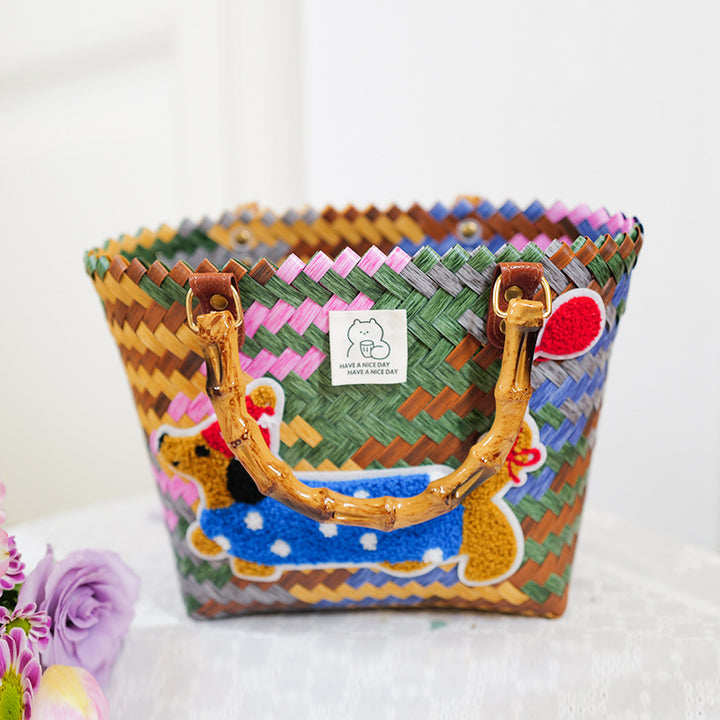 Handmade basket bag Bowlift