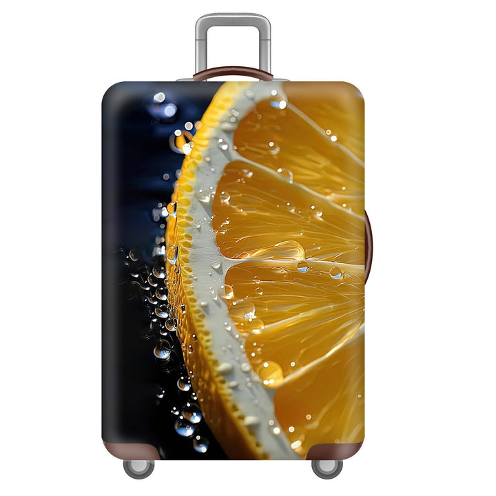 Unisex nan hard shell suitcase trolley with large landscape motif print and multidirectional wheels Bowlift