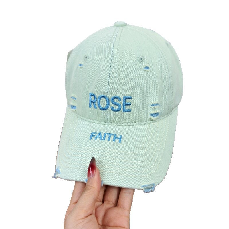 Women's Distressed Graphic Adjustable Cap Bowlift
