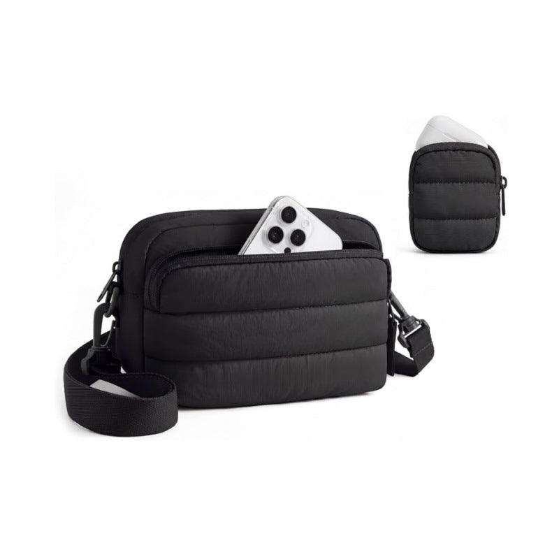 Fashionable shoulder bag with multifunctional compartments Bowlift