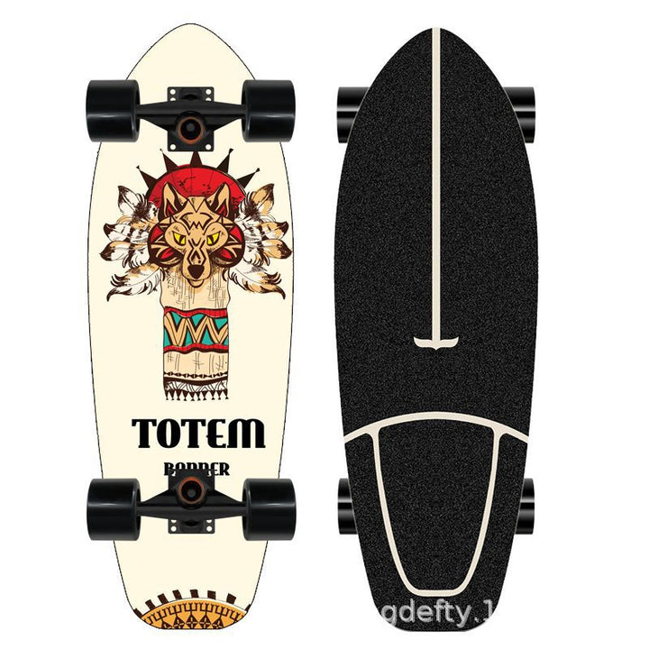 Artistic Lion Design Skateboard Bowlift