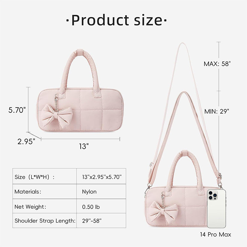 Padded handbag with stylish bow detail Bowlift