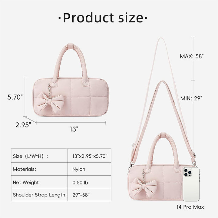 Padded handbag with stylish bow detail Bowlift