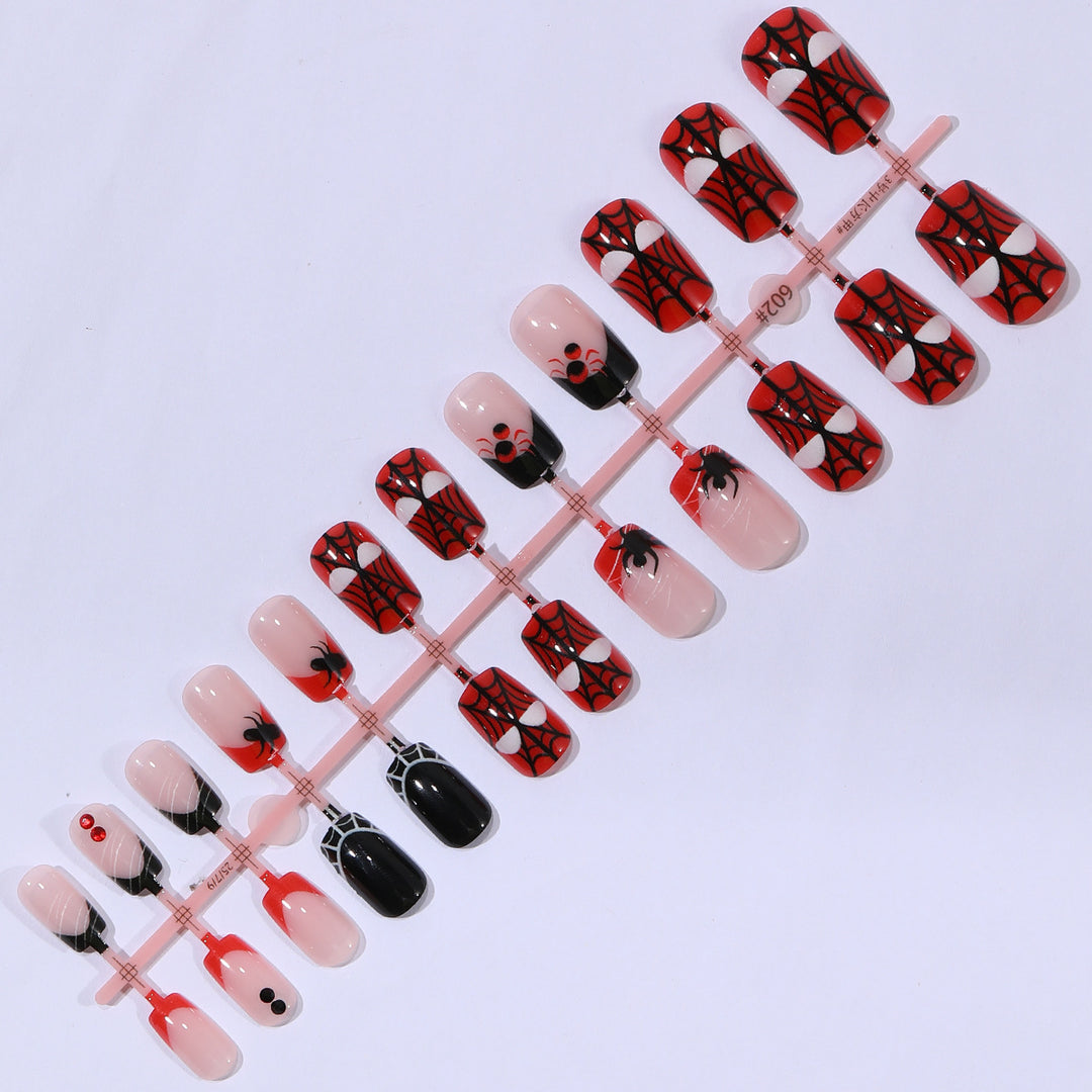 Spider-Themed Decorative Nail Art Bowlift