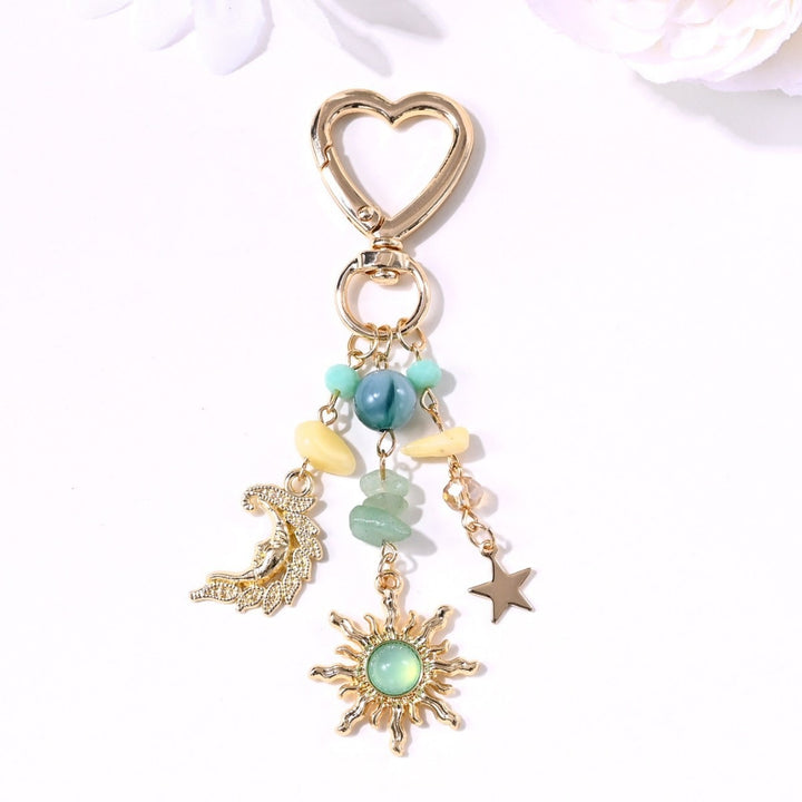 Keychain with Sparkling Sun Motif Bowlift