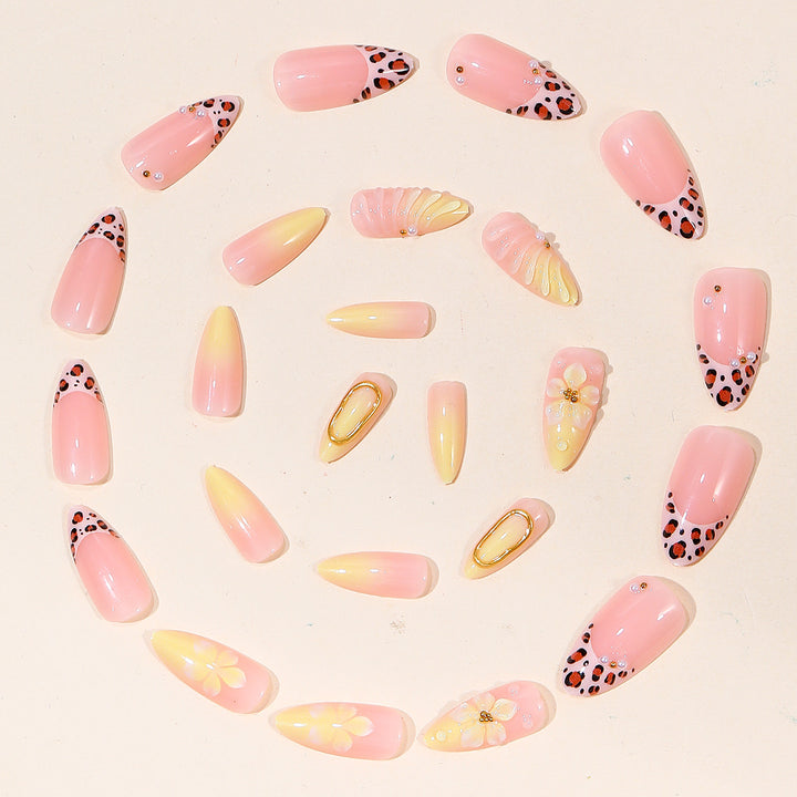 Decorative 3D Floral Nail Art Extensions Bowlift