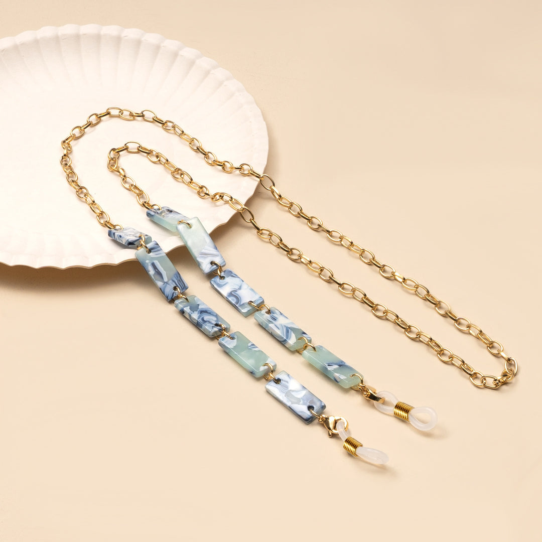 Chunky Abstract Pattern Eyewear Chain Bowlift