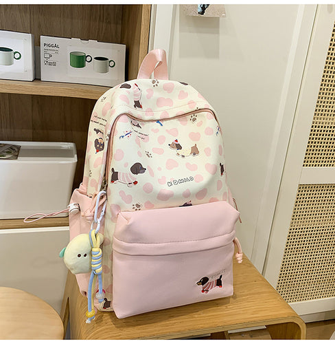 Cute Dog-Themed Graphic Backpack