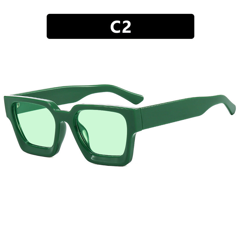 Ladies fashionable square sunglasses with yellow lenses Bowlift