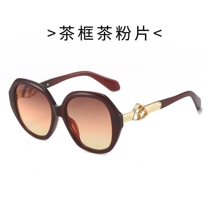 Women's Oversized Sunglasses with Golden Accents Bowlift