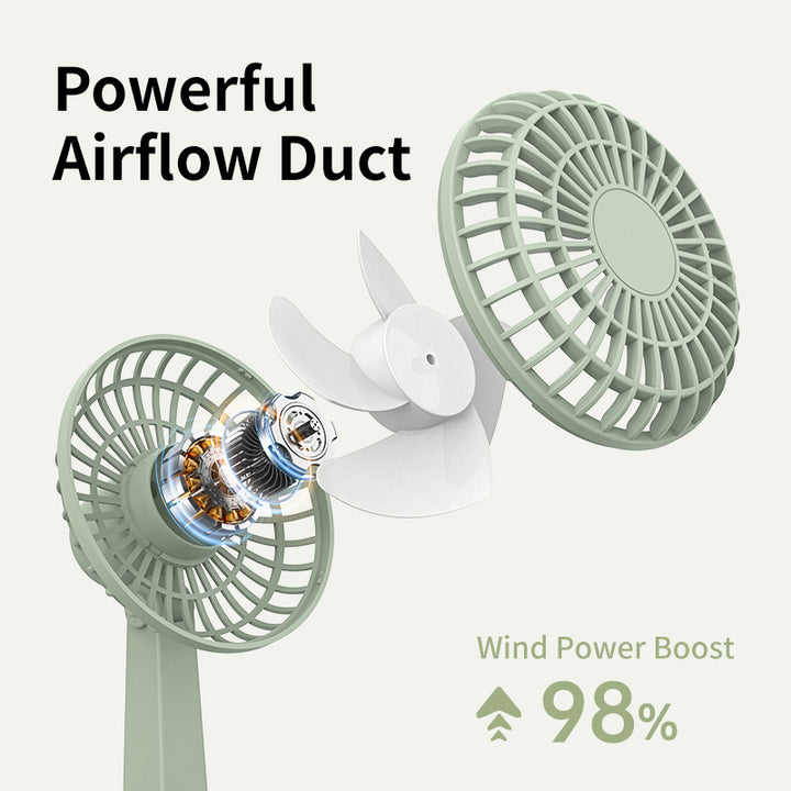 Unisex nano compact battery table fan with USB charging function quiet operation adjustable tilt angle Bowlift