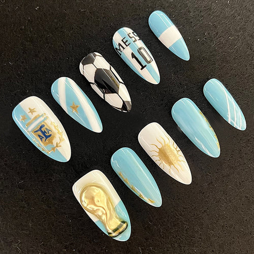 Creative nail art set with football theme Bowlift