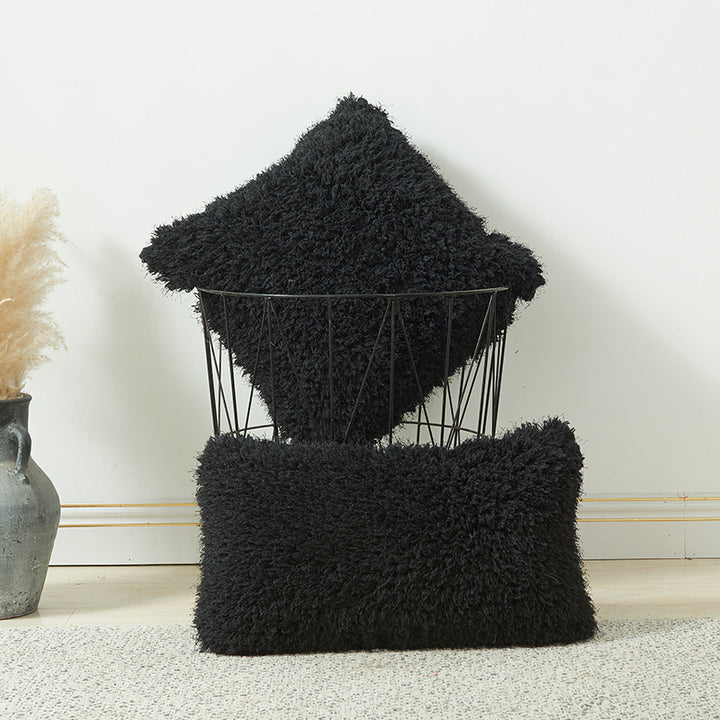 Plush Textured Decorative Throw Pillow