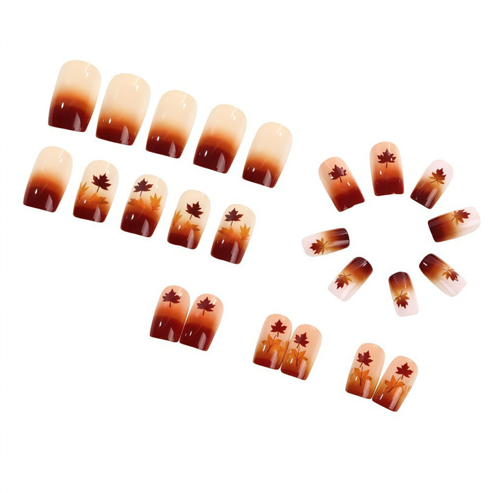 Artificial nails with autumn design Bowlift