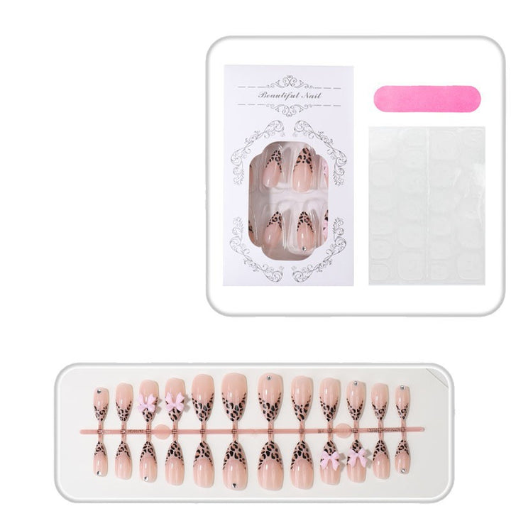 Stylish Animal Print Press-On Nail Tips Bowlift