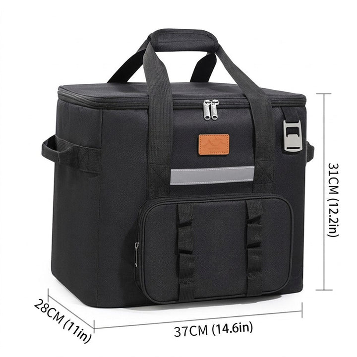 Insulated Soft-Sided Cooler Tote with Front Storage Pocket and Padded Handles Bowlift