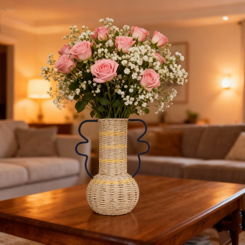 Decorative Woven Flower Vase Bowlift
