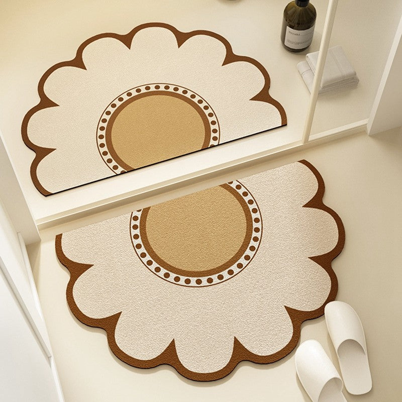 Floral Pattern Bath Mat Bowlift