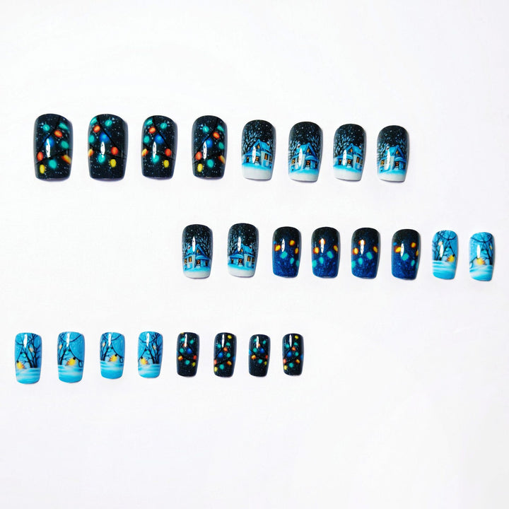 Seasonal Winter Wonderland Nail Art Bowlift