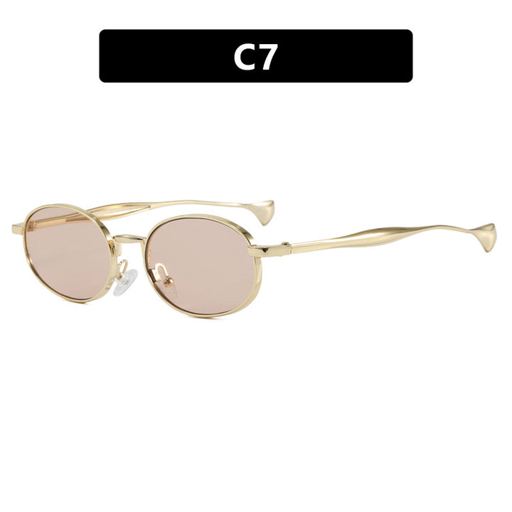 Women's robust round sunglasses with mirrored lenses Bowlift