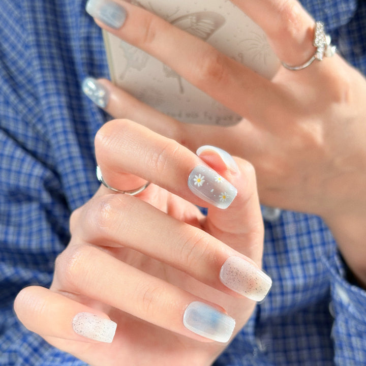 Artistic Floral Press-On Nail Set Bowlift 1787394981