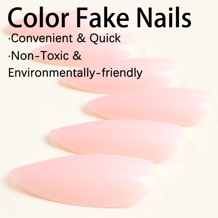 Artificial nail set with high-gloss finish and shimmering decorations Bowlift