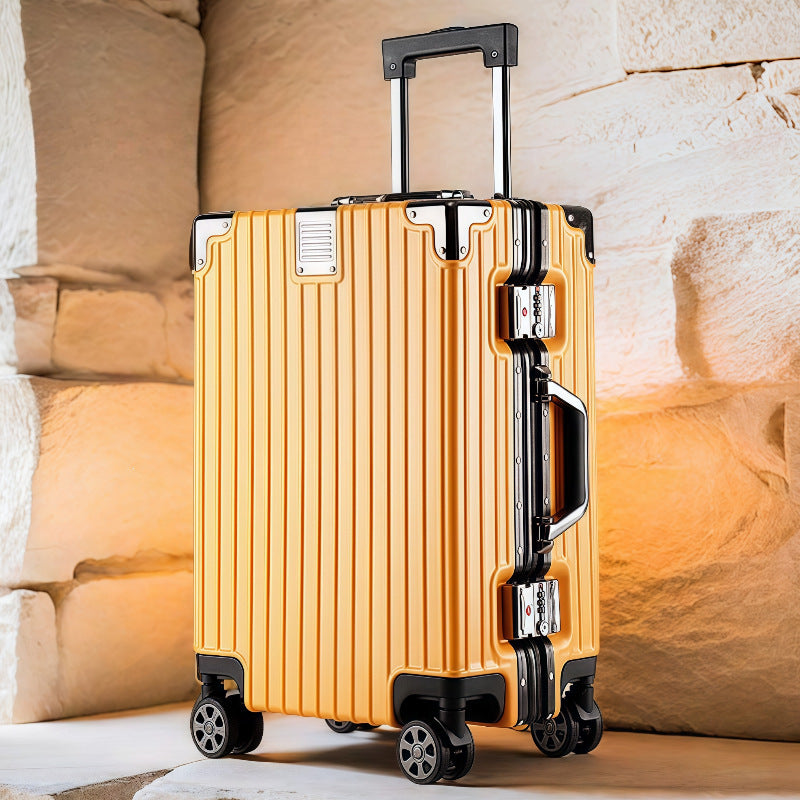 Hard Shell Trolley With Double Safety Lock And Silent 360-Degree Wheels Bowlift