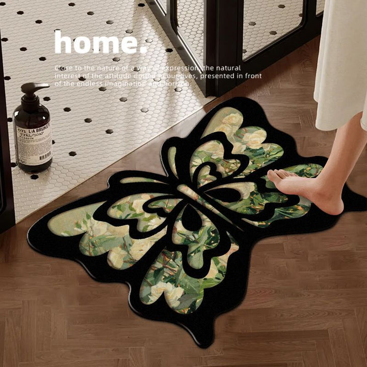 Decorative Butterfly-Shaped Bath Mat Bowlift