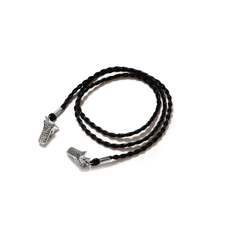 Braided Faux Leather Eyewear Holder Bowlift