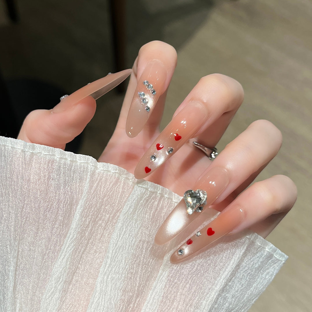 Glamorous Crystal-Embellished Press-On Nails Bowlift