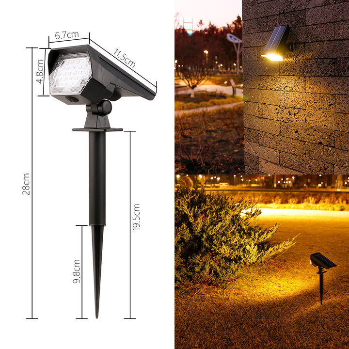 Adjustable Solar LED Landscape Spotlight Stake Bowlift