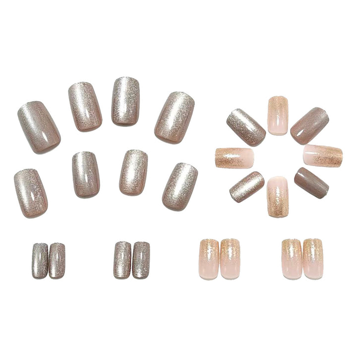 Elegant Artificial Nails with Glitter Accents Bowlift
