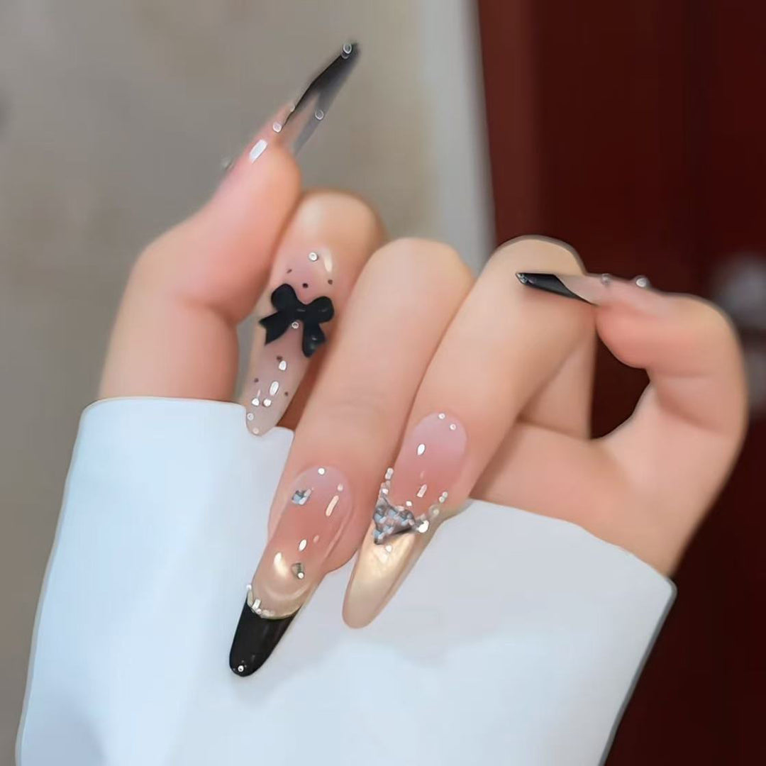 Stylish Stiletto Press-On Nail Extensions Bowlift