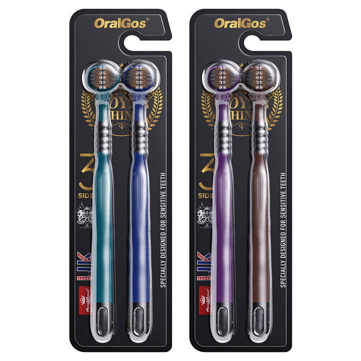 Triple-Sided Deep Cleaning Toothbrush Set Bowlift