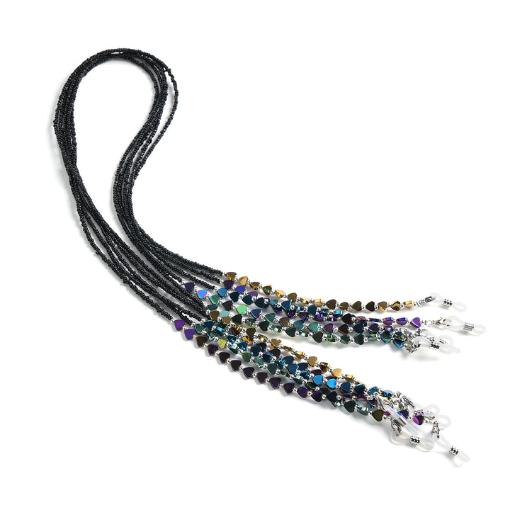 Heart-Shaped Beaded Eyewear Chain Bowlift