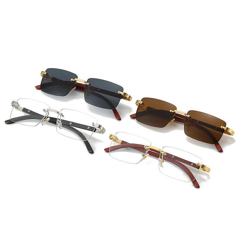 Women's Square Sunglasses with Elegant Metal Accents Bowlift