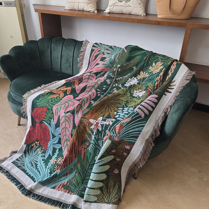 Artistic Woven Tapestry Blanket
