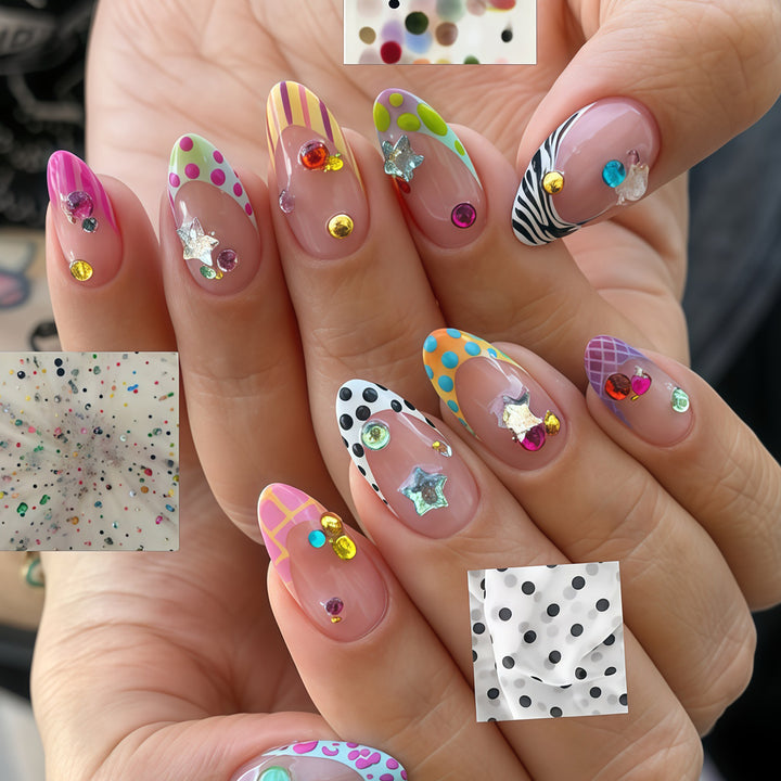 Artistic Themed Press-On Nail Set Bowlift