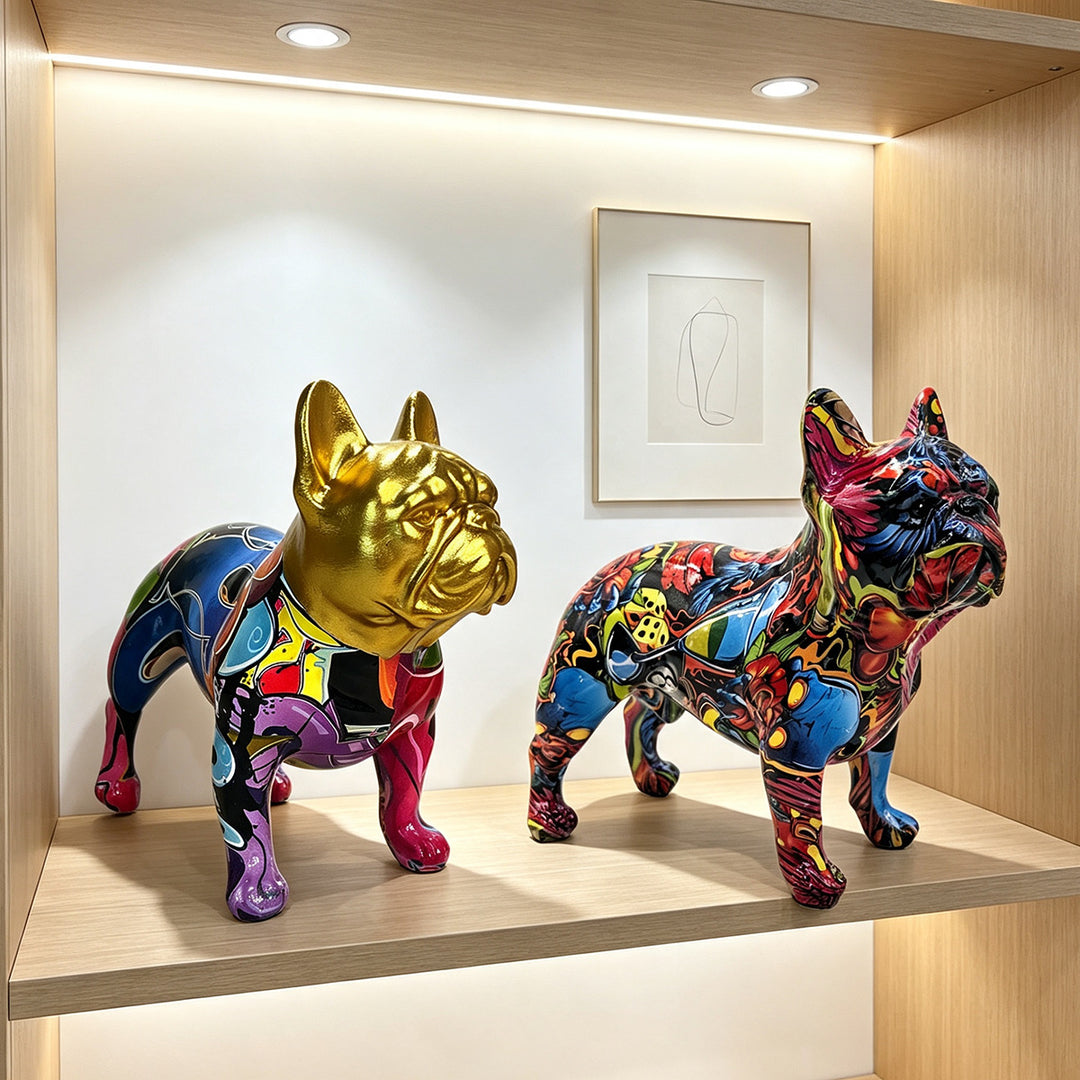 Decorative figure of a French Bulldog Bowlift